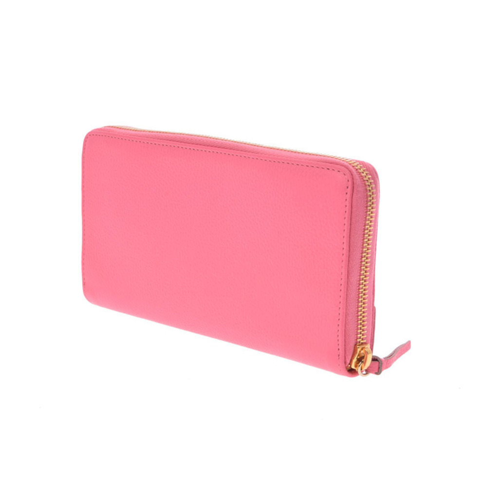 Balenciaga Long Leather Pink Continental Wallet Card